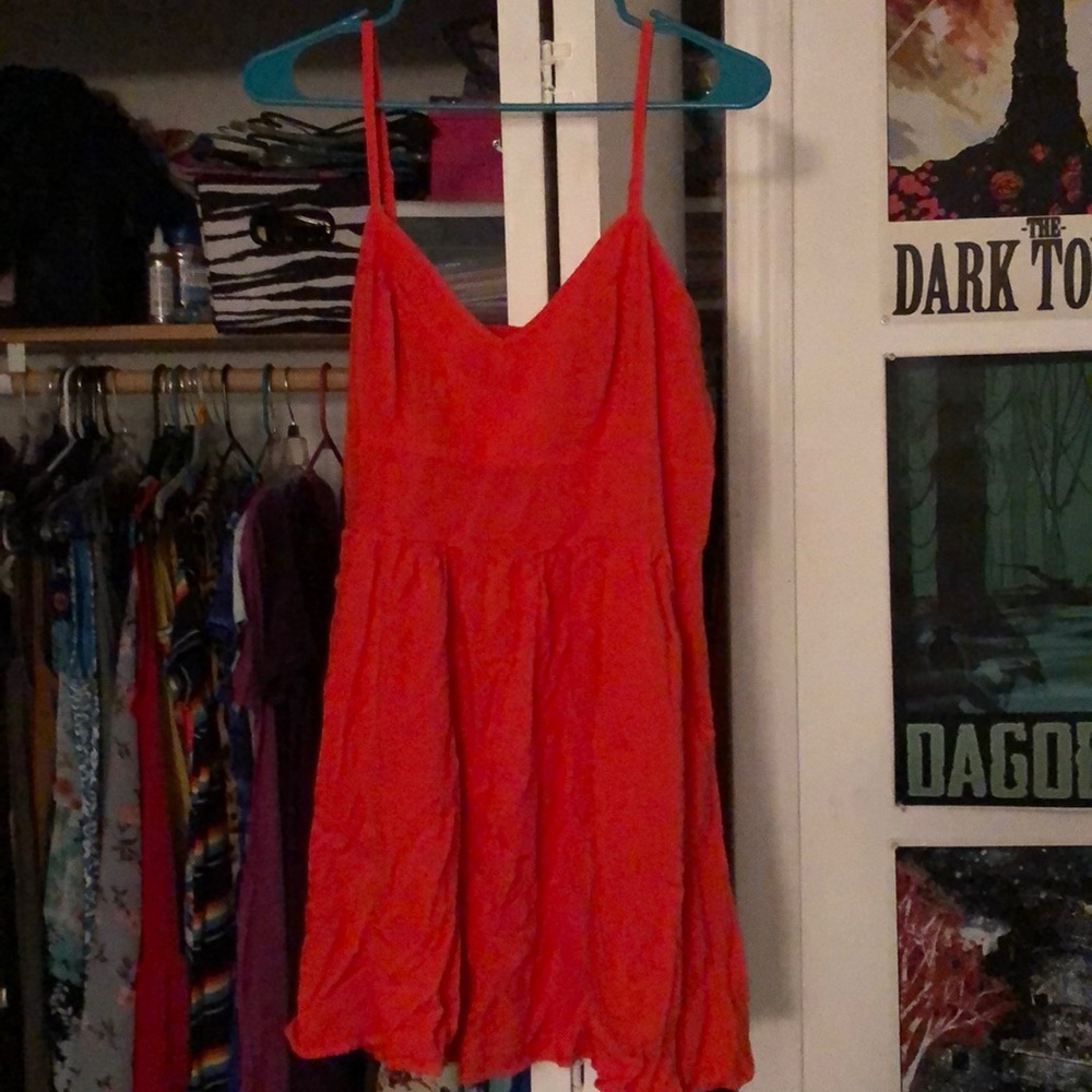 Orange red express dress